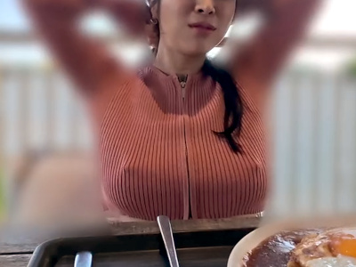 恥ずかしいノーブラ乳首ポッチを見られて興奮しちゃいますｗムチムチ爆乳女子とおっぱい羞恥デート！
